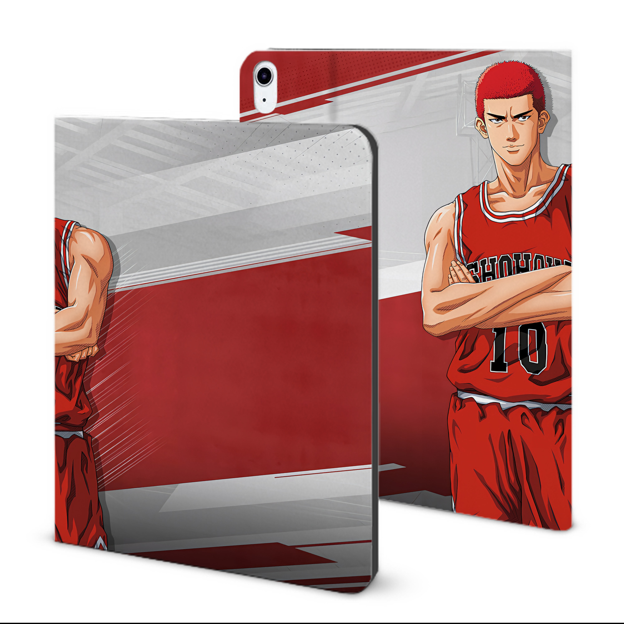 （画像用） SLAM DUNK／スラムダンク IPad ケース ブック型 PUレザー TPU 耐衝撃 軽量 薄型 ペン収納なし 全面保護 IPad 各モデル対応